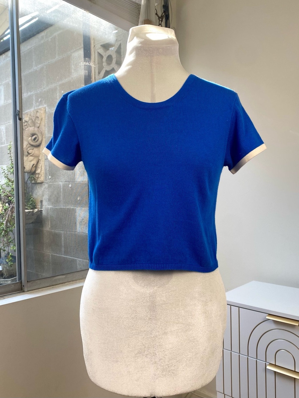 Toit Volant NWT Katya Knit Top in Cobalt Blue, Size S - Picture 2 of 8